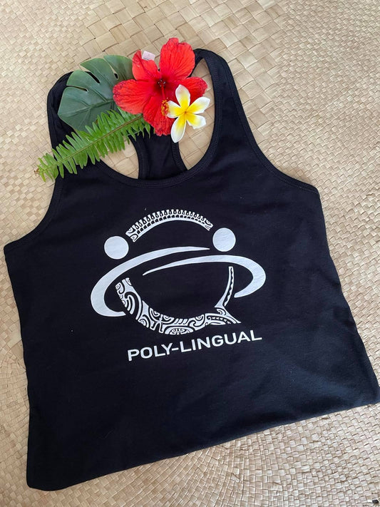 Poly-lingual Vahine - Womenʻs Racerback Tank Top
